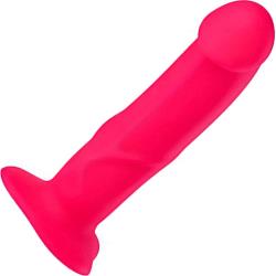 Fun Factory The Boss Realistic Silicone Dildo, 7 Inch, Hot Pink