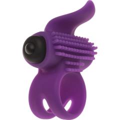 Adrien Lastic Vibrating Bullet Silicone Cock Ring, Purple
