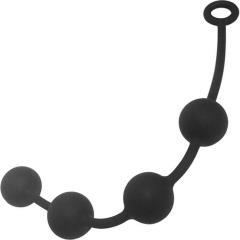 Rascal the Anal Baller Starter Silicone Beads, 1.6 Inch Diameter, Black
