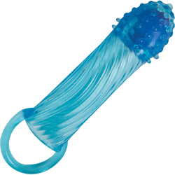 Maxx Gear Surge Plus Vibrating Penis Extension Sleeve, 6.5 Inch, Blue