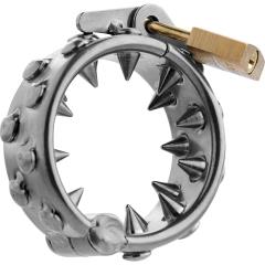 Master Series Stainless Steel Impaler Locking CBT Ring with Spikes, Silver