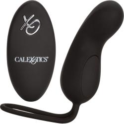 CalExotics Silicone Rechargeable Curve Bullet with Wireless Remote Control, Black