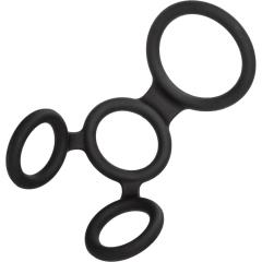 CalExotics Full Erection Spreader Cock Ring Male Enhancer, Black