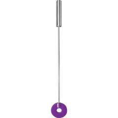 Ouch! by Shots Toys Leather Circle Tipped Metal Crop, 22 Inch, Purple