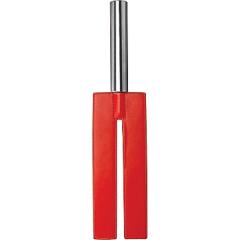 Ouch! by Shots Toys Leather Slit Paddle, 13.75 Inch, Red