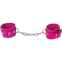 Ouch! Leather Cuffs for Hands and Ankles by Shots, One Size, Pink