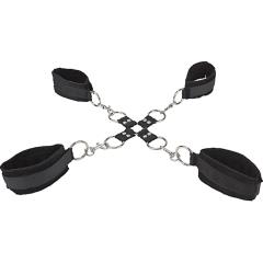 Ouch! Velcro Hogtie Cuffs by Shots, One Size, Black