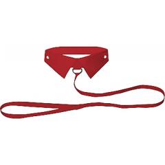 Ouch! Classic Collar with Leash by Shots, One Size, Red