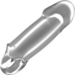 Sono No 37 Extra Length 1 Inch Smooth Thick Penis Extension with Ball Strap, 6 Inch, Clear