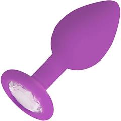 Ouch! Diamond Silicone Butt Plug, 2.75 Inch, Purple