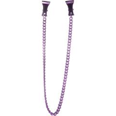 Ouch! Pinch Nipple Clamps with Chain by Shots, 13.75 Inch, Perfect Purple