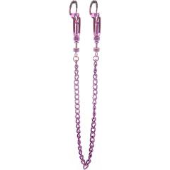 Ouch! Helix Nipple Clamps with Chain by Shots, 13 Inch, Perfect Purple