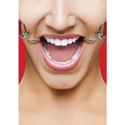 Ouch! Hook Gag with Leather Straps for Kinky Couples, One Size, Red