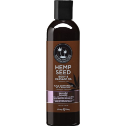 Earthly Body Hemp Seed Massage and Body Oil, 8 fl.oz (237 mL), Lavender