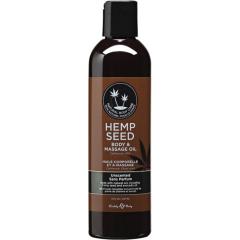 Earthly Body Hemp Seed Massage and Body Oil, 8 fl.oz (237 mL), Unscented