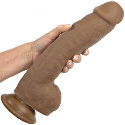 Adam and Eve Adam`s Colossal Realistic Cock, 12 Inch, Mocha