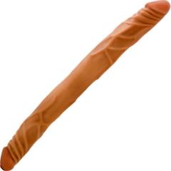 B Yours Realistic Double Dildo, 14 Inch, Brown