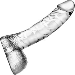 Naturally Yours Ding Dong Jelly Dildo with Balls, 5.5 Inch, Clear