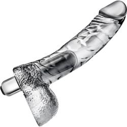 Naturally Yours Ding Dong Vibrating Jelly Dildo with Balls, 5.5 Inch, Clear