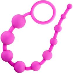 Luxe Premium Silicone Graduated Beads, 12.5 Inch, Pink