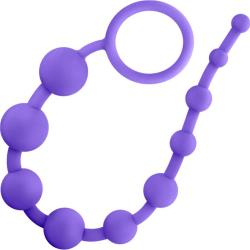 Luxe Premium Silicone Graduated Beads, 12.5 Inch, Purple