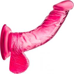 B Yours Sweet n Hard No 8 Curved Dildo with Suction Cup, 6.5 Inch, Pink