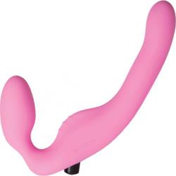 Wet For Her Union Strapless Double Dildo Rechargeable Vibe, Small, Rose Pink