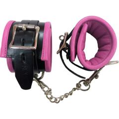 Rouge Garments Bondage Padded Ankle Cuffs, Bubblegum/Black