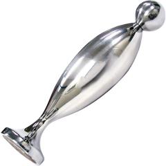 Stainless Steel Fish Tail Butt Plug with Jewel, 5 Inch, Chrome