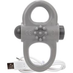 Screaming O Charged Yoga Rechargeable Reversible Cock Ring with Nubs, Grey