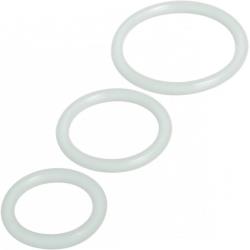 Trinity Vibes Silicone Cock Rings Set, Clear