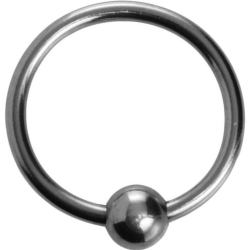 Master Series Ornata Steel Ball Head Ring for Men, 1.25 Inch, Silver