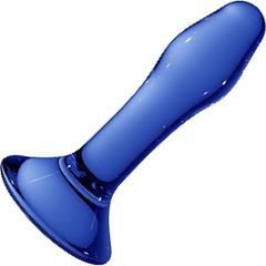 Chrystalino Star Handblown Glass Butt Plug, 4.5 Inch, Blue