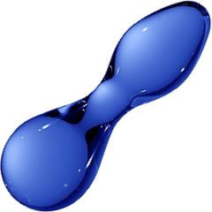 Chrystalino Seed Handblown Glass Butt Plug, 4.5 Inch, Blue