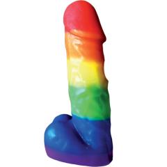 Large Pecker Rainbow Party Candle, 7.5 Inch