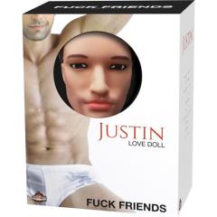 Fuck Friends Justin Inflatable Love Doll with Vibrating Cock, Beige