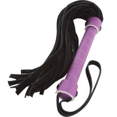 Lust Bondage Classic Flogger Whip, 16 Inch, Purple