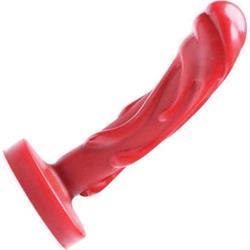 Tantus Mini Magma Dripping Silicone Dildo, 5 Inch, Red