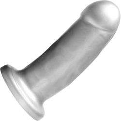 Tantus They Them Supersoft Silicone Dildo, 5.5 Inch, Silver