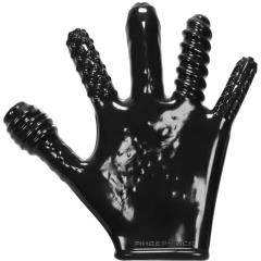 OxBalls Finger Fuck Reversible Textured Glove, One Size, Black
