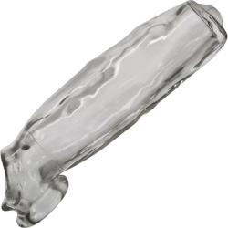 OxBalls Miguel Uncut Cocksheath with Ballsling, 8.25 Inch, Crystal Clear