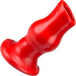 OxBalls Pighole Deep 1 Fuckable Hollow Plug, 6 Inch, Red