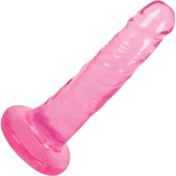 LolliCock Slim Stick Dildo with Suction Base, 6 Inch, Cherry Ice