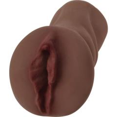 Home Grown Pussy Delicate Daisy Bioskin Stroker, 4.25 Inch, Chocolate