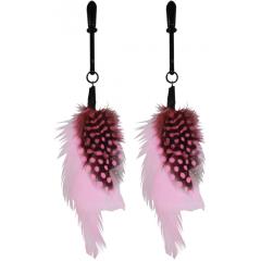 Sex Kitten Feather Clamps by PHS International, One Size, Pink