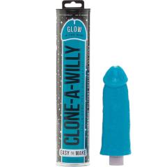 Clone-a-Willy Silicone Vibrating in Home Penis Molding Kit Glow-in-the-Dark Blue