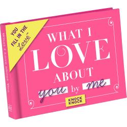 What I Love About You Activity Book by Knock Knock, Hardcover, 112 Pages