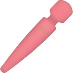 Rianne S Bella Rechargeable Silicone Mini Body Wand, 7.5 Inch, Coral