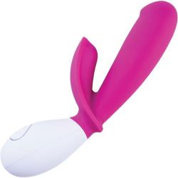 LoveLife Snuggle Dual Stim Rechargeable Rabbit Vibrator by OhMiBod, 8 Inch, Pink