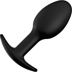 Pretty Love Silicone Anal Plug with Weighted Balls, 3.5 Inch, Black